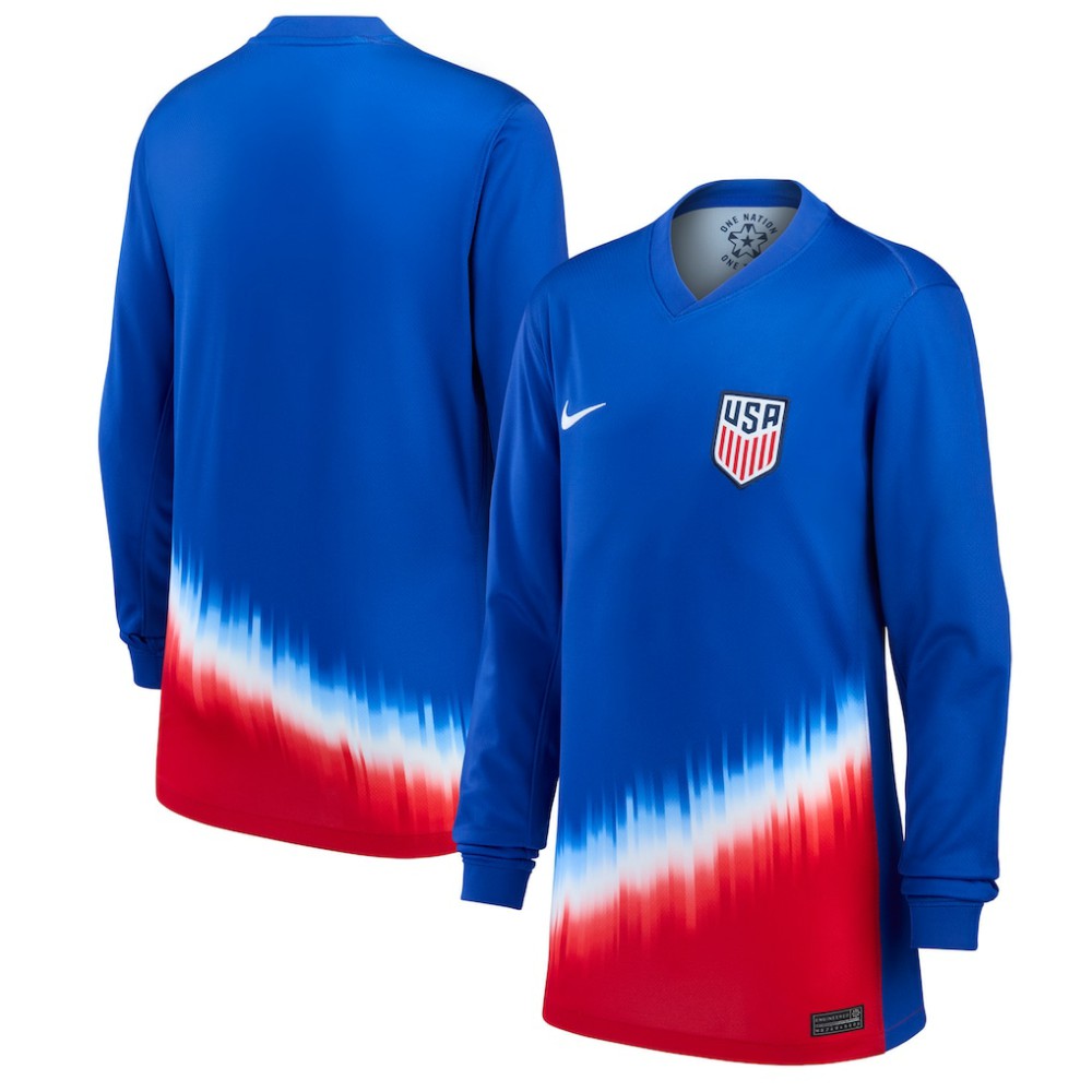Nike - USMNT Youth 2024 Away Replica Long Sleeve Jersey - Blue