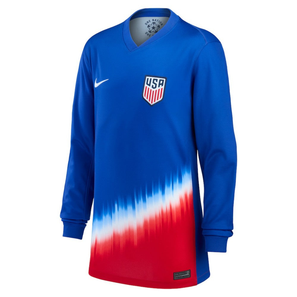 Nike - USMNT Youth 2024 Away Replica Long Sleeve Jersey - Blue
