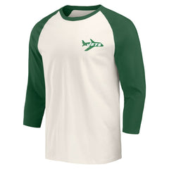 New York Jets Darius Rucker Collection Raglan 3/4 Sleeve T-Shirt - Kelly Green/White - Fanatics