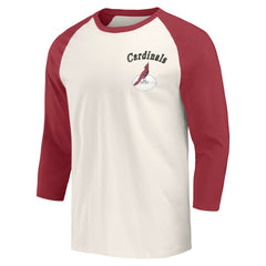 Arizona Cardinals Darius Rucker Collection Raglan 3/4 Sleeve T-Shirt - Cardinal/White - Fanatics