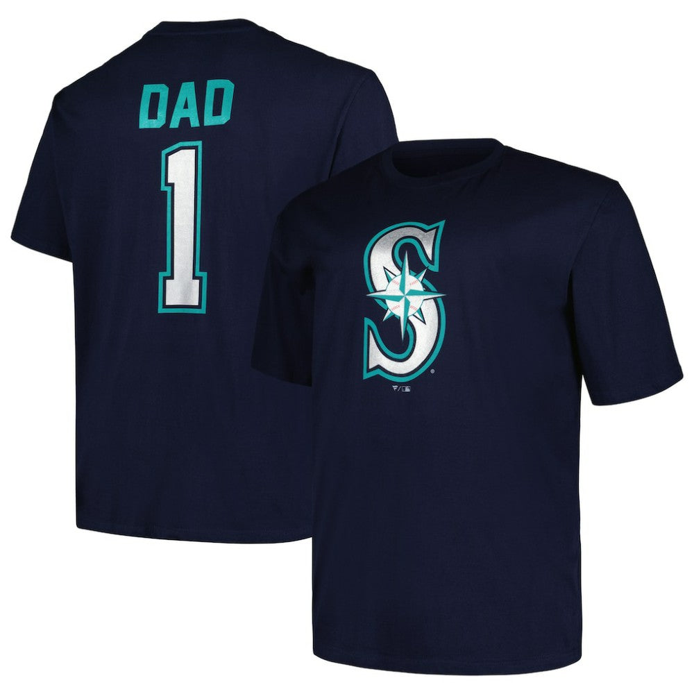 Seattle Mariners Profile Big & Tall #1 Dad T-Shirt for sale