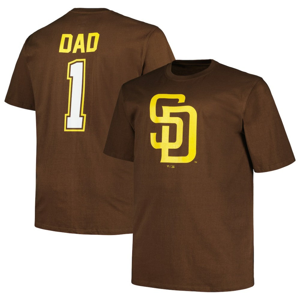 San Diego Padres Profile Big & Tall #1 Dad T-Shirt Sale