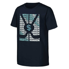 Seattle Kraken Youth Box T-Shirt - Deep Sea Blue | NHL discount