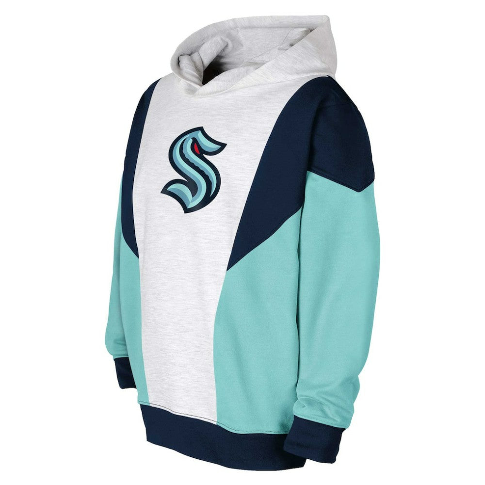 Seattle Kraken Youth Champion League Fleece Pullover Hoodie - Ash/Deep Sea Blue | NHL discount