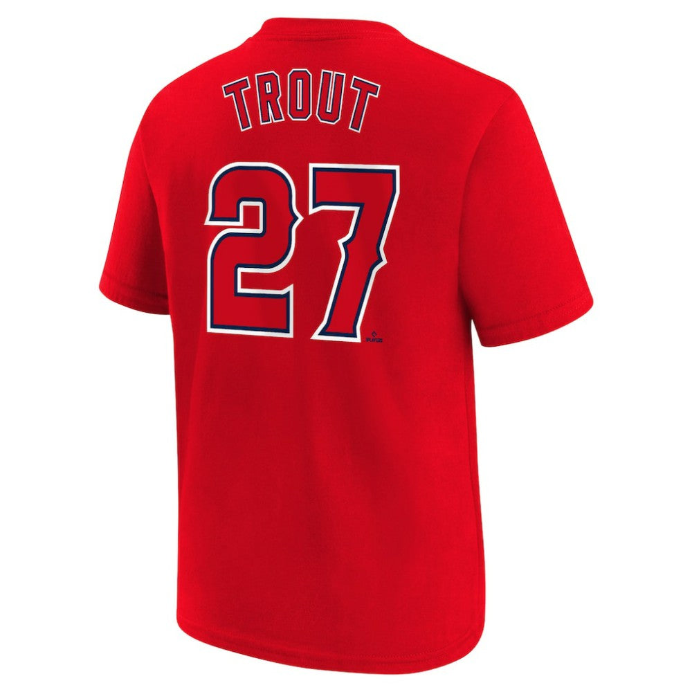 Mike Trout Los Angeles Angels Nike Youth Name & Number T-Shirt Online
