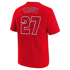 Mike Trout Los Angeles Angels Nike Youth Name & Number T-Shirt Online