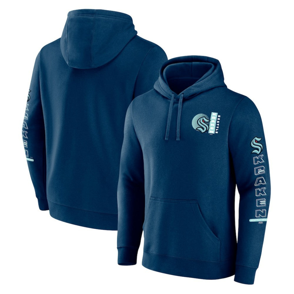 Seattle Kraken Fanatics Revolution Pullover Hoodie - Deep Sea Blue | Fanatics on sale