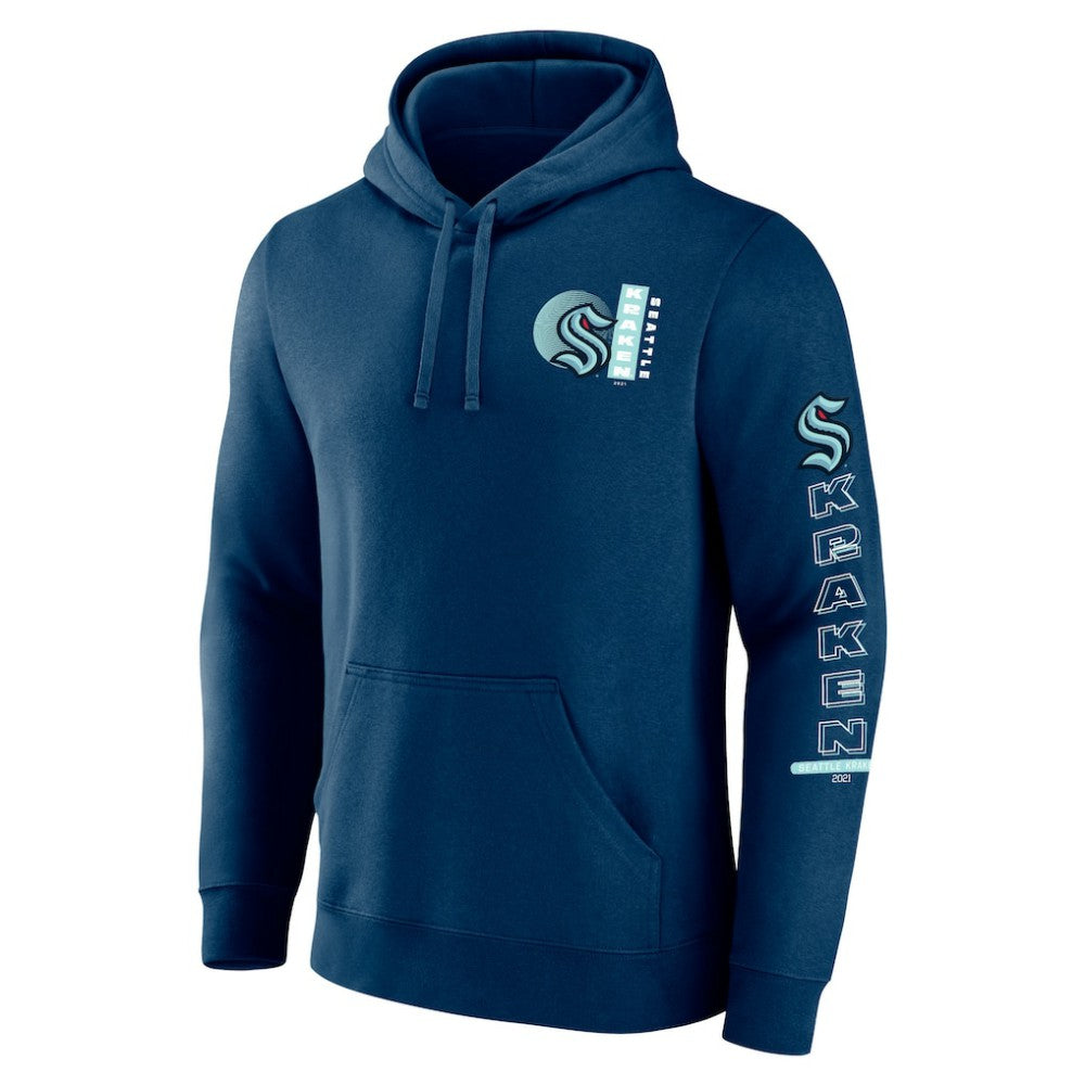 Seattle Kraken Fanatics Revolution Pullover Hoodie - Deep Sea Blue | Fanatics on sale