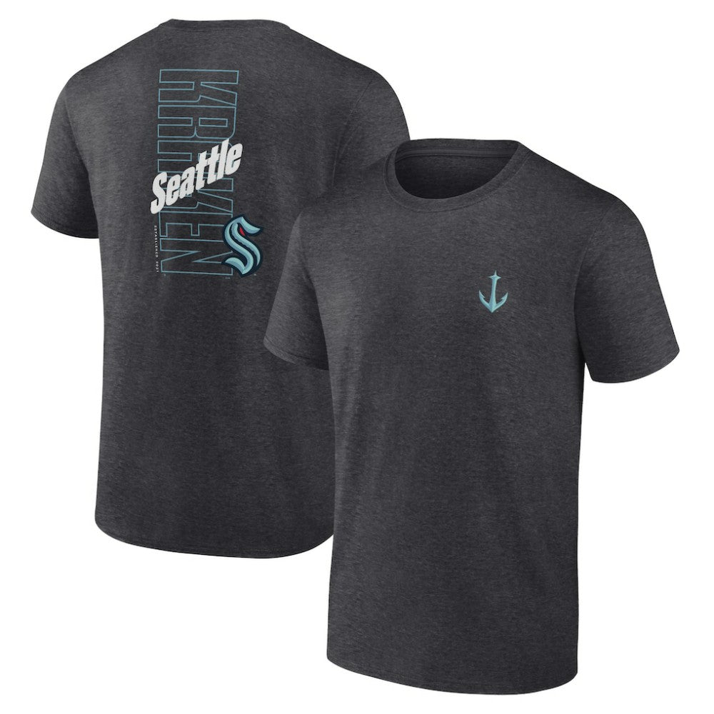 Seattle Kraken Fanatics Backbone T-Shirt - Heather Charcoal | Fanatics sale