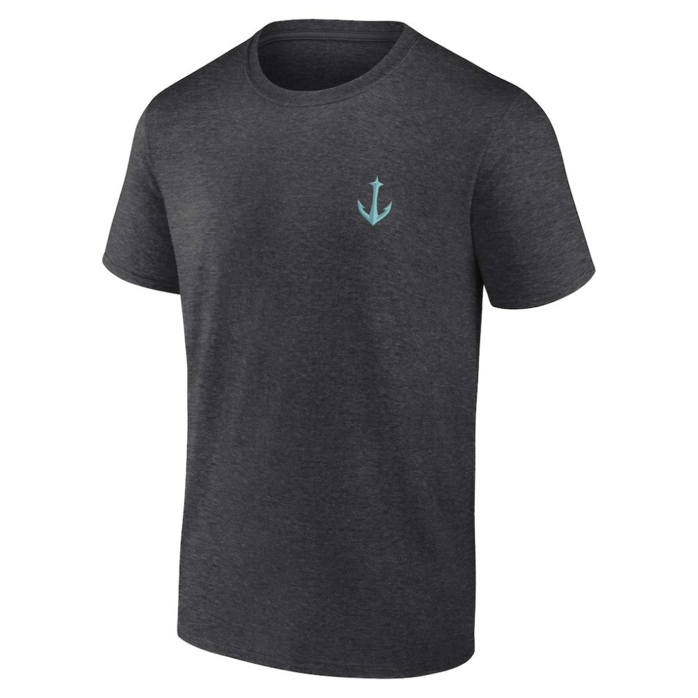 Seattle Kraken Fanatics Backbone T-Shirt - Heather Charcoal | Fanatics sale