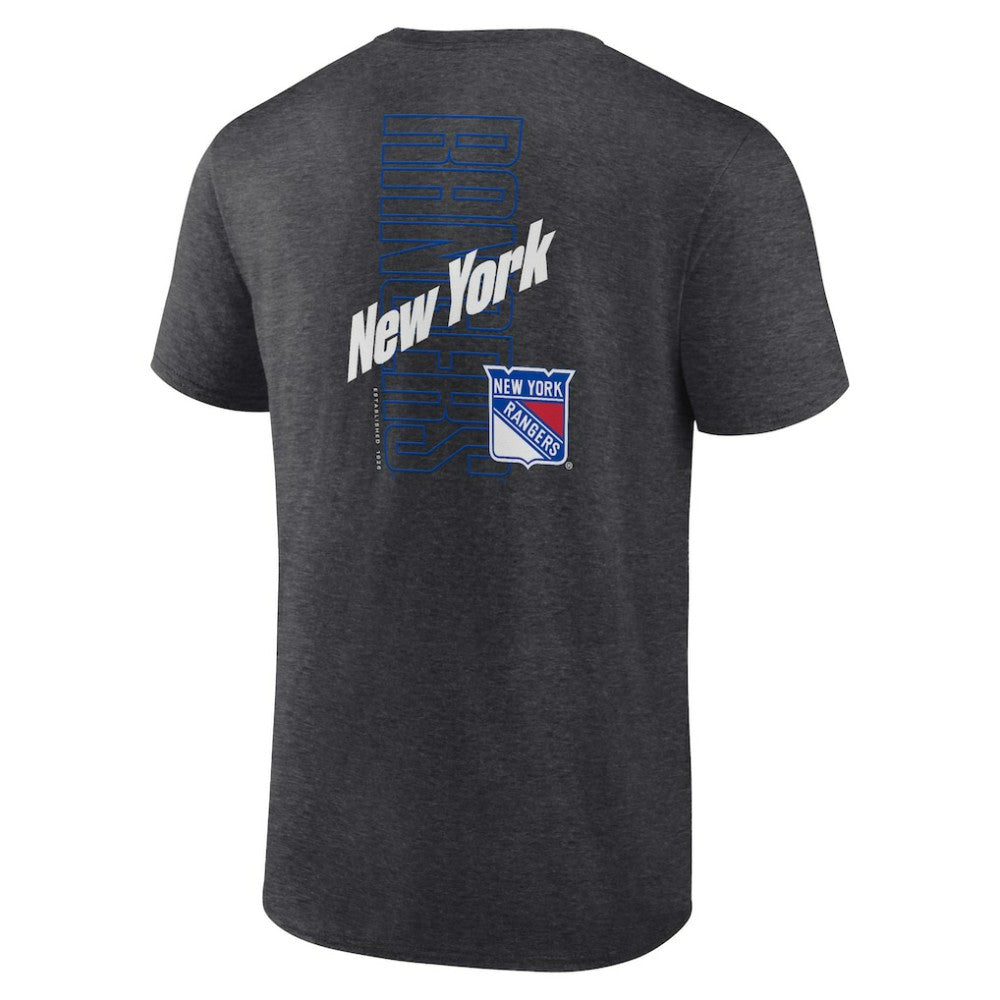 New York Rangers Fanatics Backbone T-Shirt - Heather Charcoal | Fanatics near me
