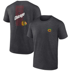 Chicago Blackhawks Fanatics Backbone T-Shirt - Heather Charcoal | Fanatics near me