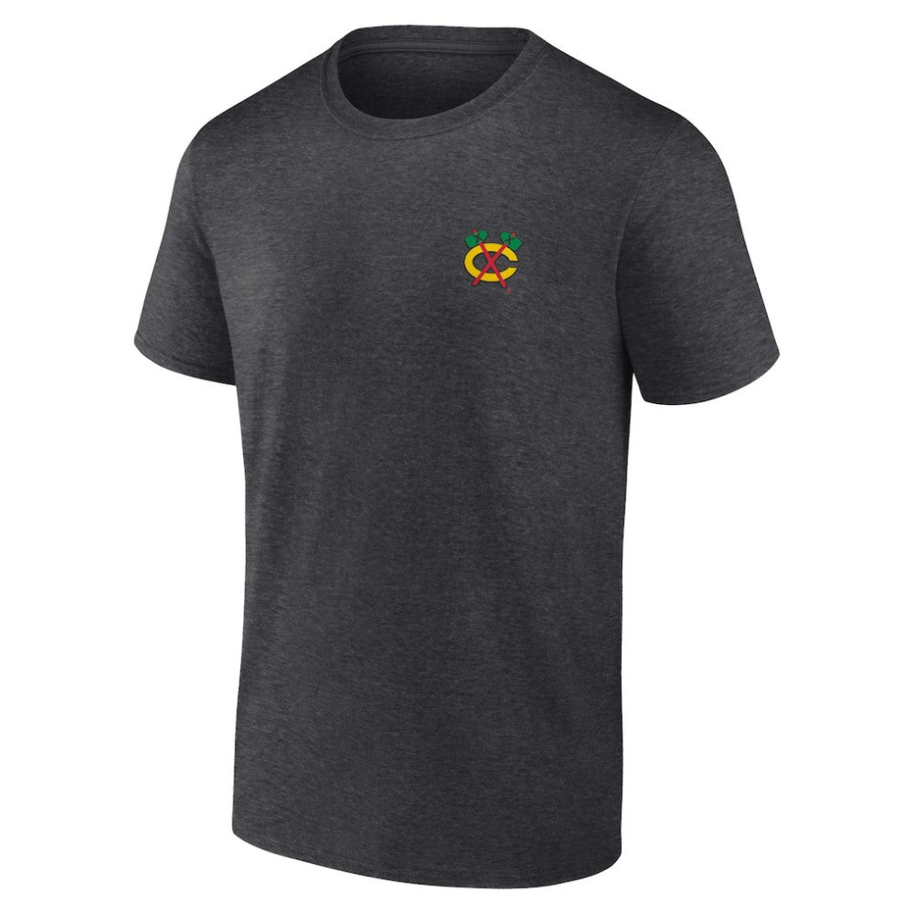 Chicago Blackhawks Fanatics Backbone T-Shirt - Heather Charcoal | Fanatics near me