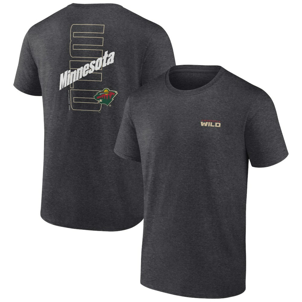 Minnesota Wild Fanatics Backbone T-Shirt - Heather Charcoal | Fanatics discount