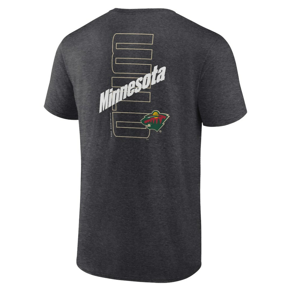 Minnesota Wild Fanatics Backbone T-Shirt - Heather Charcoal | Fanatics discount