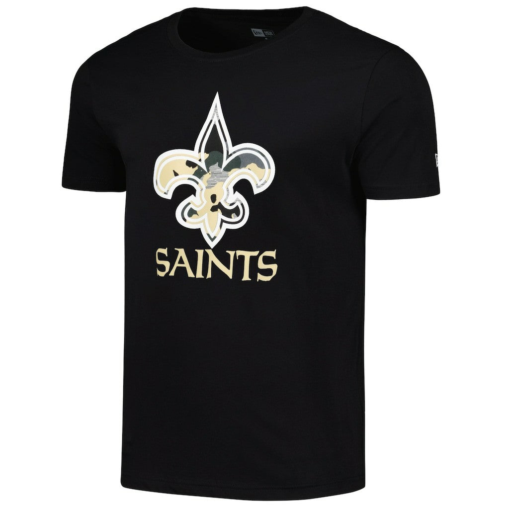 New Orleans Saints New Era Camo Logo T-Shirt - Black - NFL