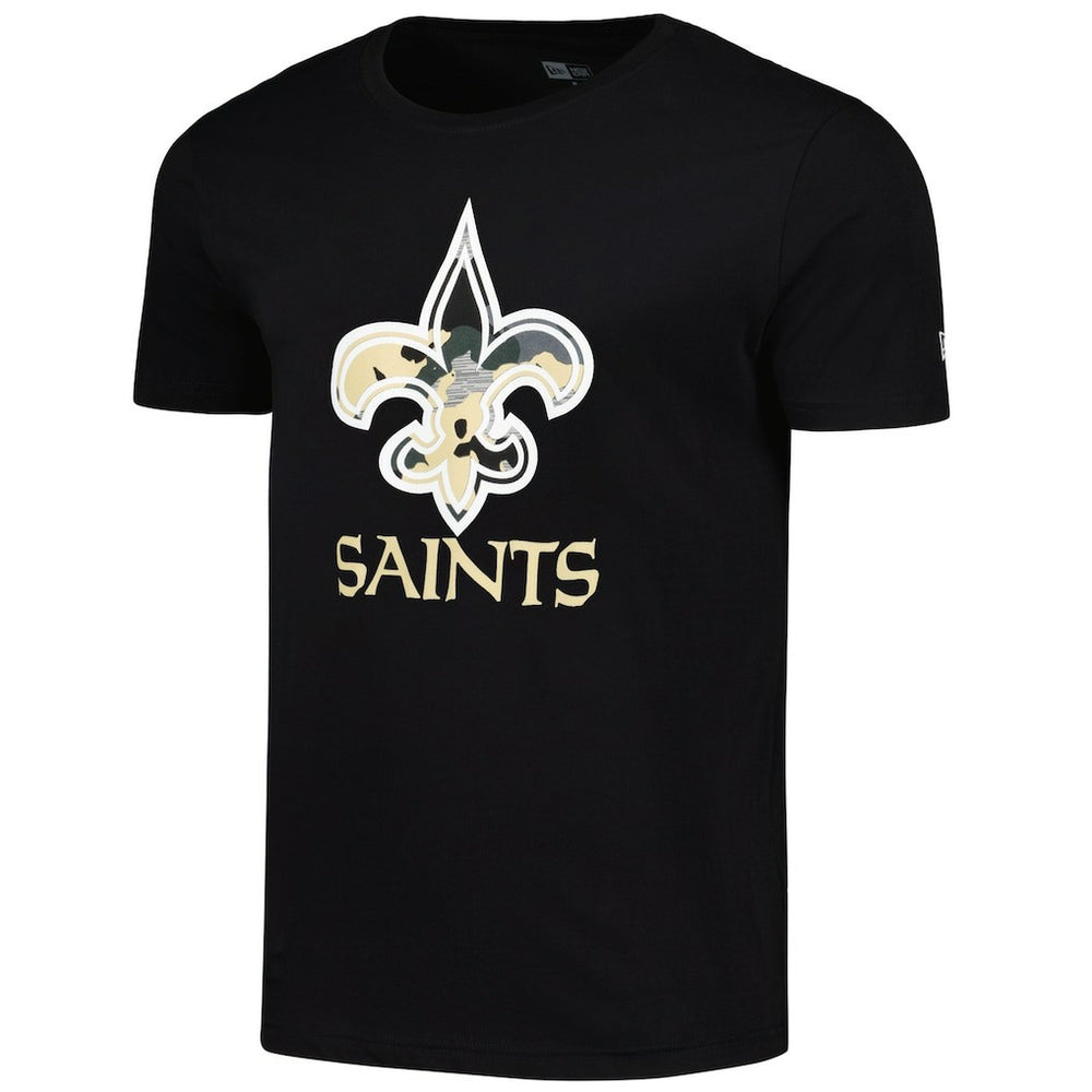 New Orleans Saints New Era Camo Logo T-Shirt - Black - NFL