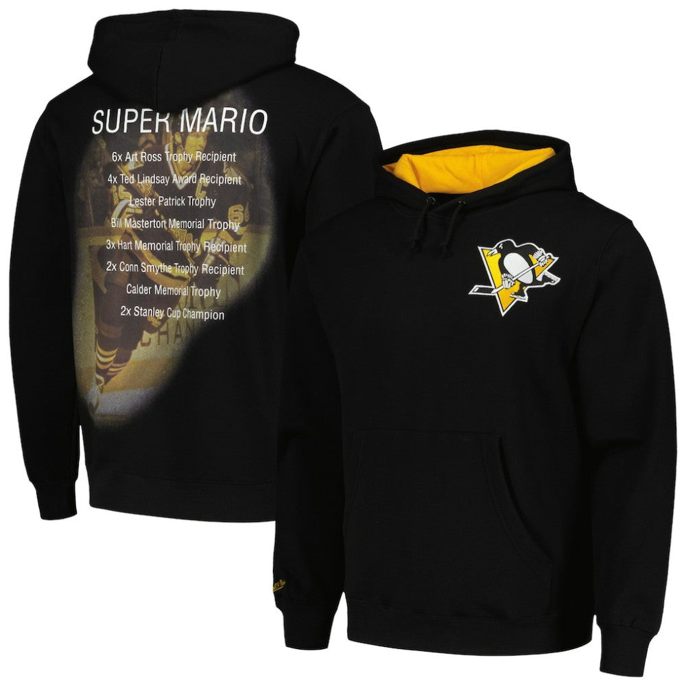 Mario Lemieux Pittsburgh Penguins Mitchell & Ness Premium Name & Number Fleece Pullover Sweatshirt - Black | NHL online