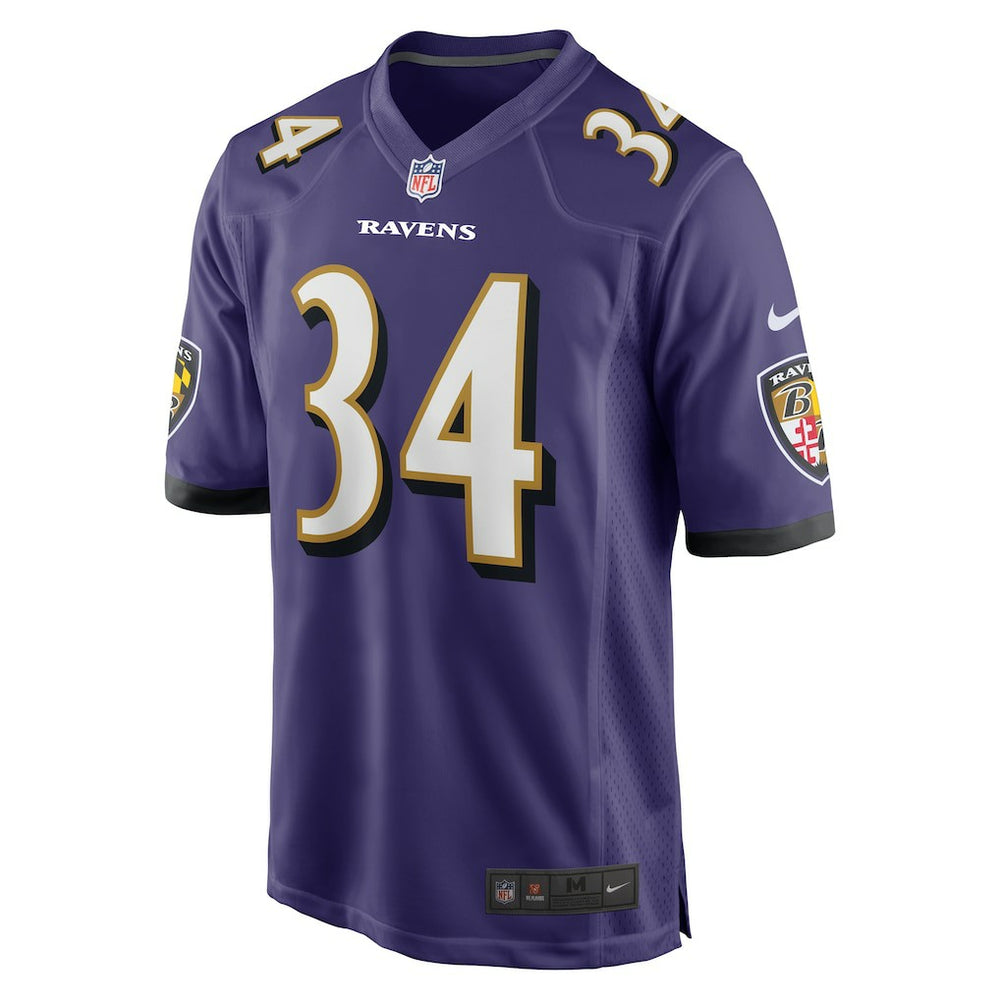 Keaton Mitchell Baltimore Ravens Game Jersey - Purple - Nike