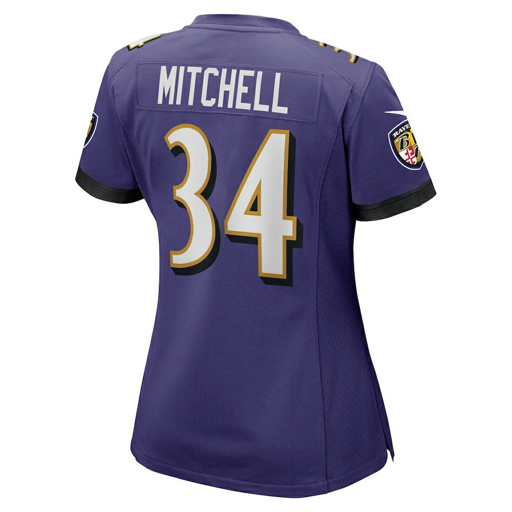 Keaton Mitchell Baltimore Ravens Women's Game Jersey - Purple - Nike
