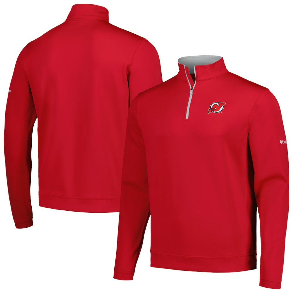 New Jersey Devils Columbia Wickham Hills Omni-Wick Quarter-Zip Jacket - Red | NHL online
