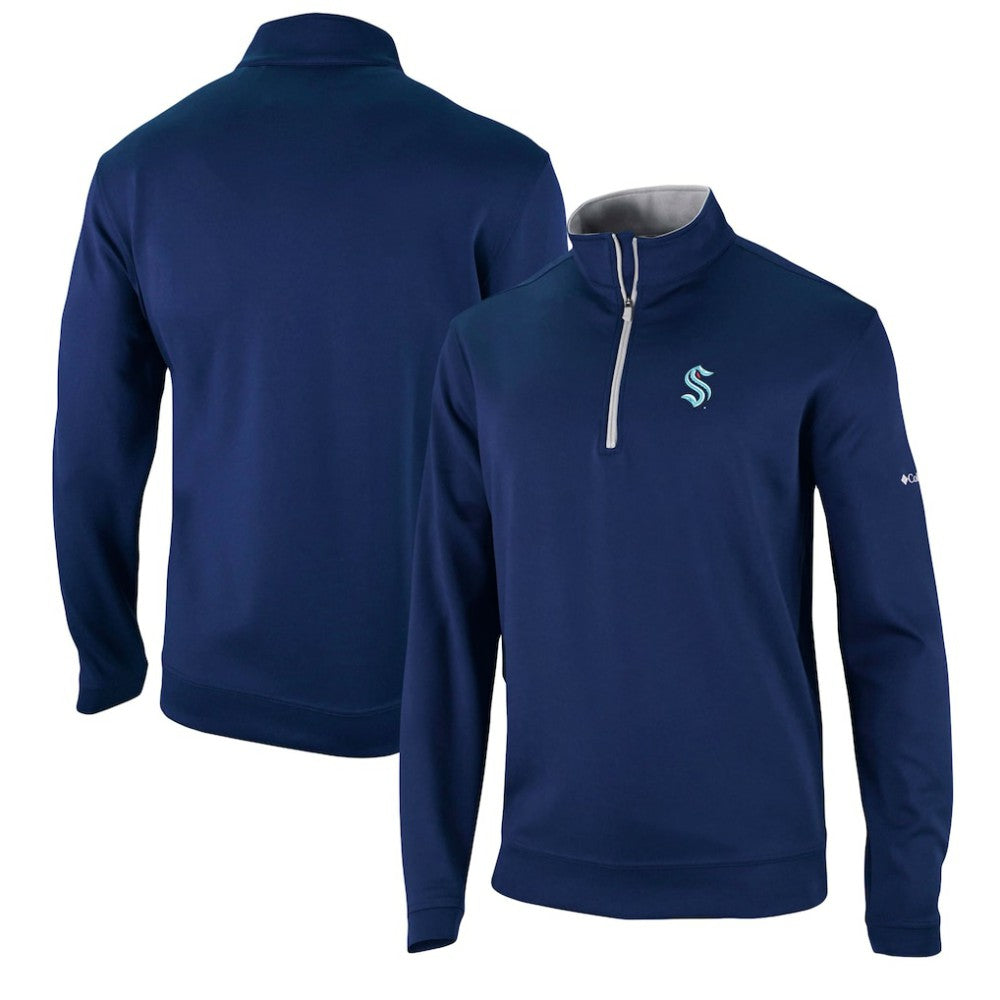 Seattle Kraken Columbia Wickham Hills Omni-Wick Quarter-Zip Jacket - Deep Sea Blue | NHL online