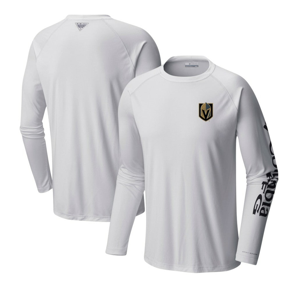 Vegas Golden Knights Columbia Terminal Tackle Omni-Shade Raglan Long Sleeve T-Shirt - White | NHL online