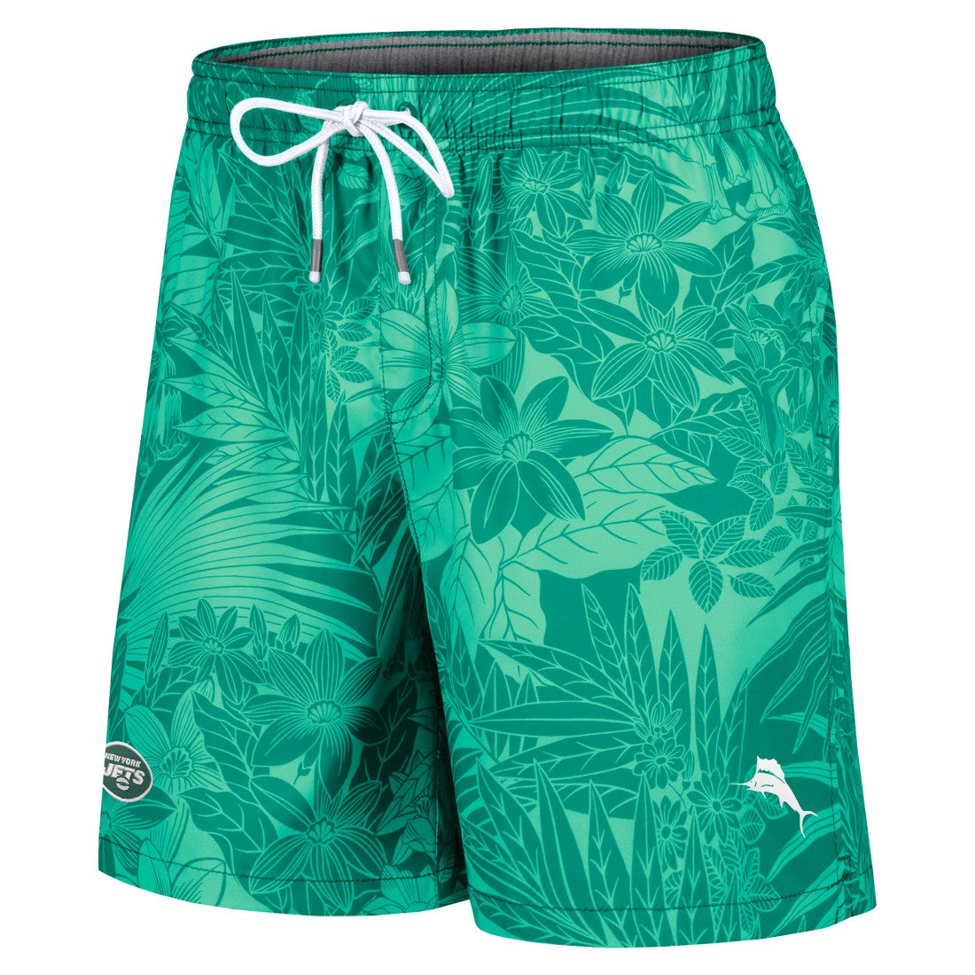 New York Jets Santiago Palms Board Shorts - Green - Tommy Bahama
