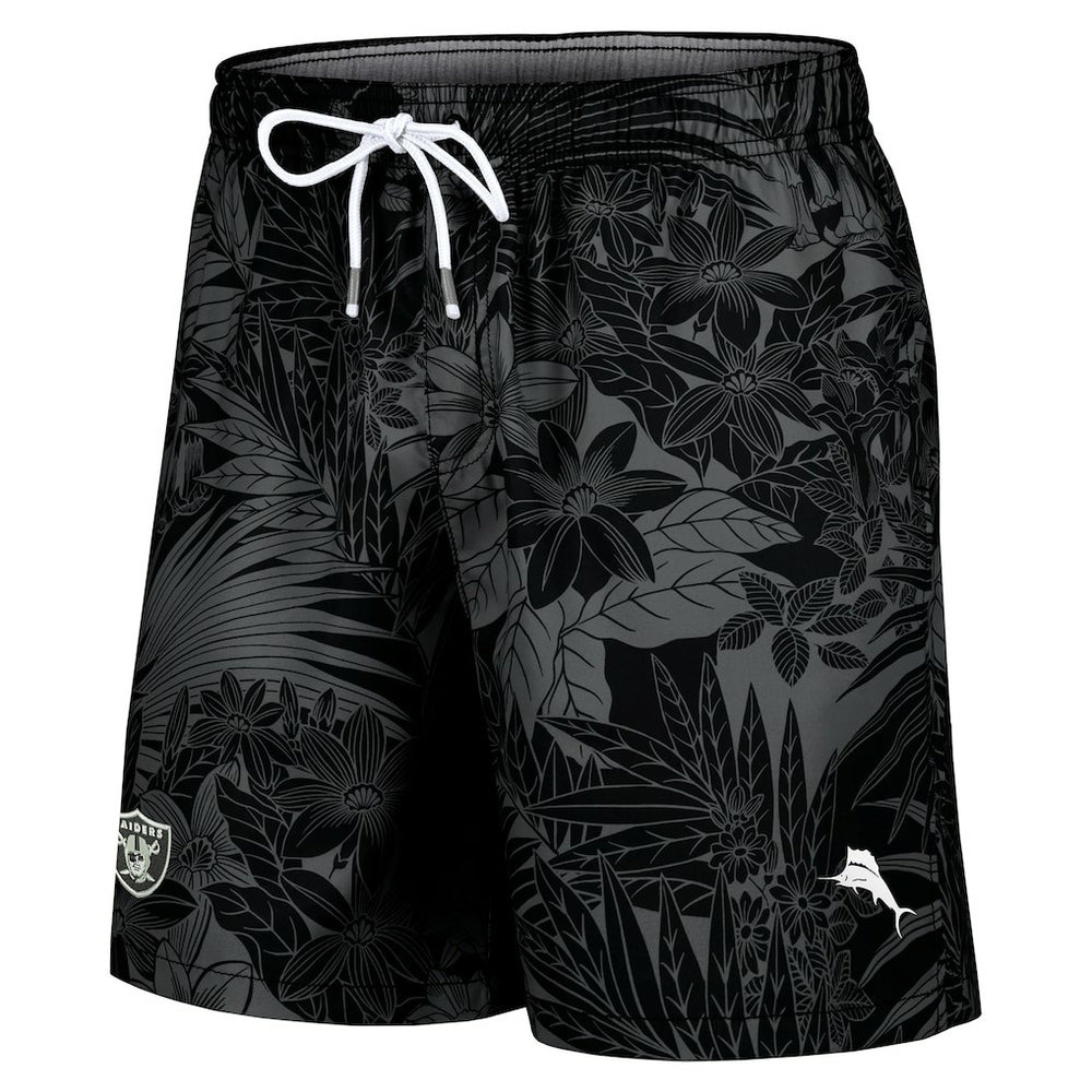 Las Vegas Raiders Santiago Palms Board Shorts - Black - Tommy Bahama