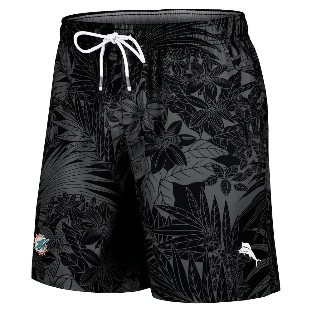 Miami Dolphins Santiago Palms Board Shorts - Black - Tommy Bahama