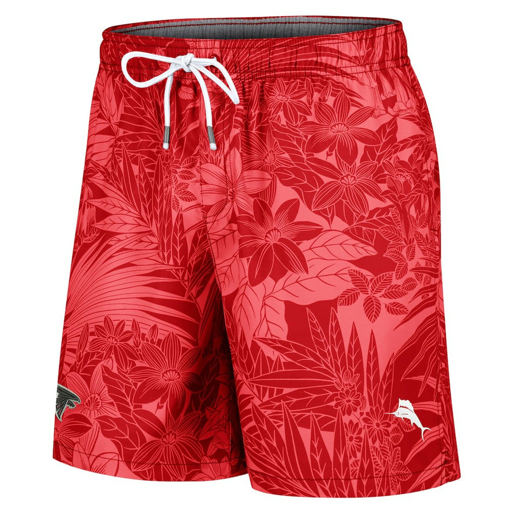 Atlanta Falcons Santiago Palms Board Shorts - Red - Tommy Bahama