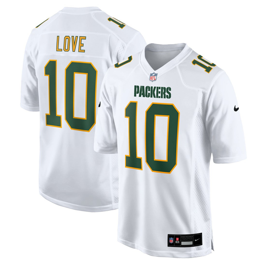 Jordan Love Green Bay Packers Fashion Game Jersey - White - Nike