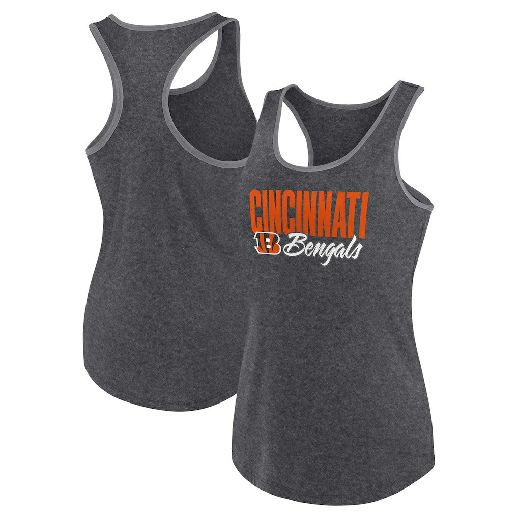 Cincinnati Bengals Women's Plus Size Fuel Tank Top - Heather Black - Fanatics