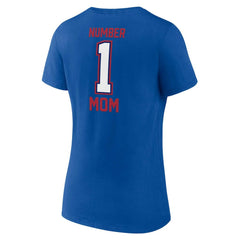 Buffalo Bills Women's Plus Size Mother's Day #1 Mom V-Neck T-Shirt - Royal - Fanatics