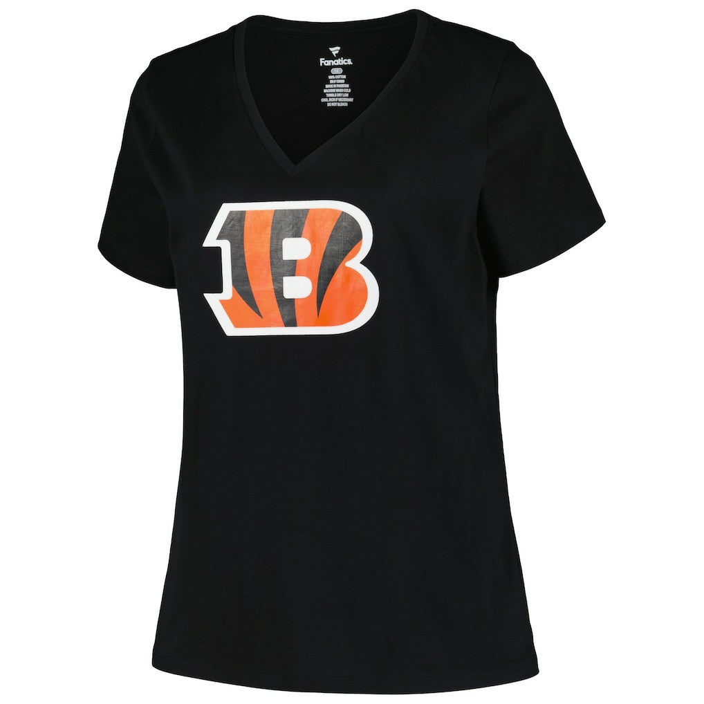 Cincinnati Bengals Women's Plus Size Mother's Day #1 Mom V-Neck T-Shirt - Black - Fanatics