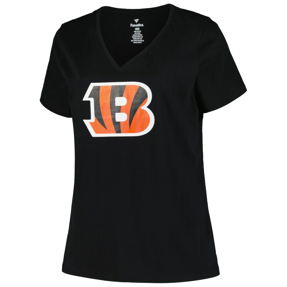 Cincinnati Bengals Women's Plus Size Mother's Day #1 Mom V-Neck T-Shirt - Black - Fanatics