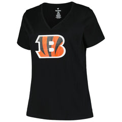 Cincinnati Bengals Women's Plus Size Mother's Day #1 Mom V-Neck T-Shirt - Black - Fanatics