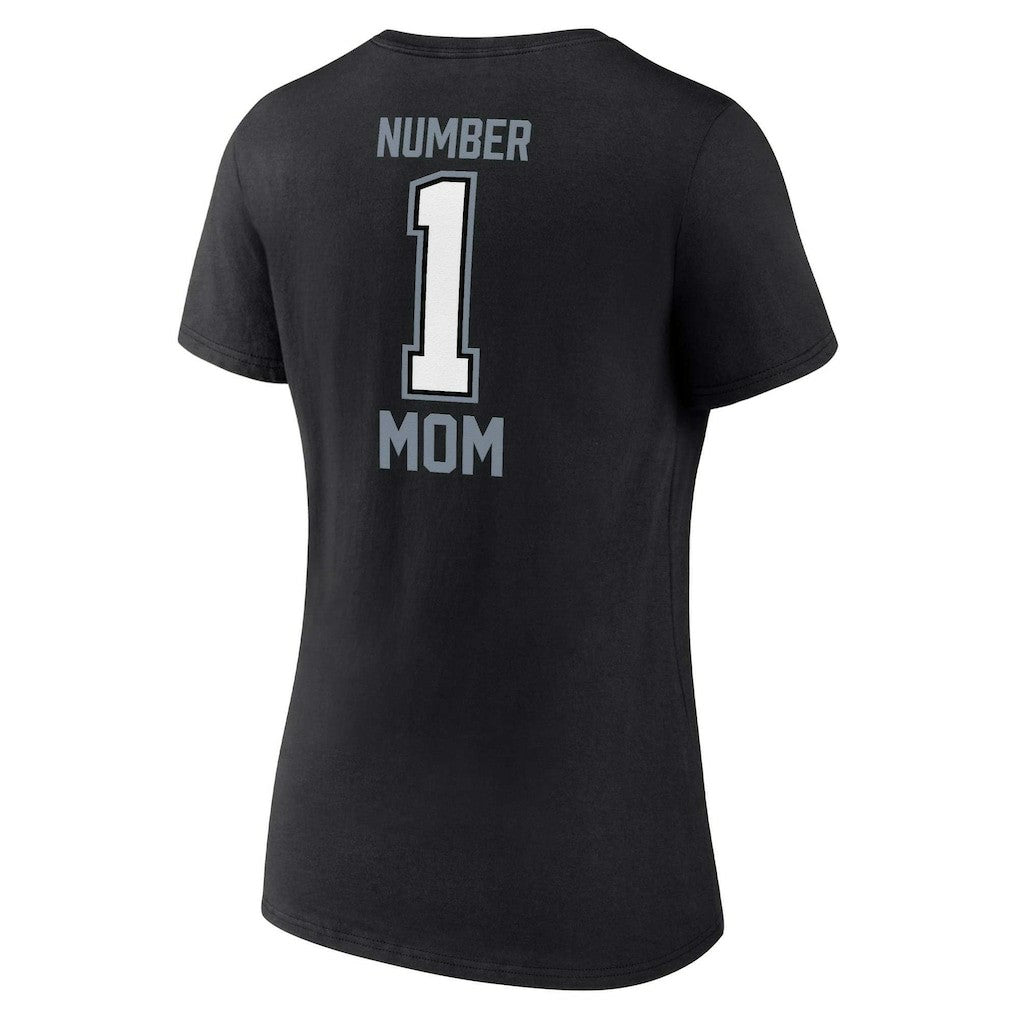 Las Vegas Raiders Women's Plus Size Mother's Day #1 Mom V-Neck T-Shirt - Black - Fanatics
