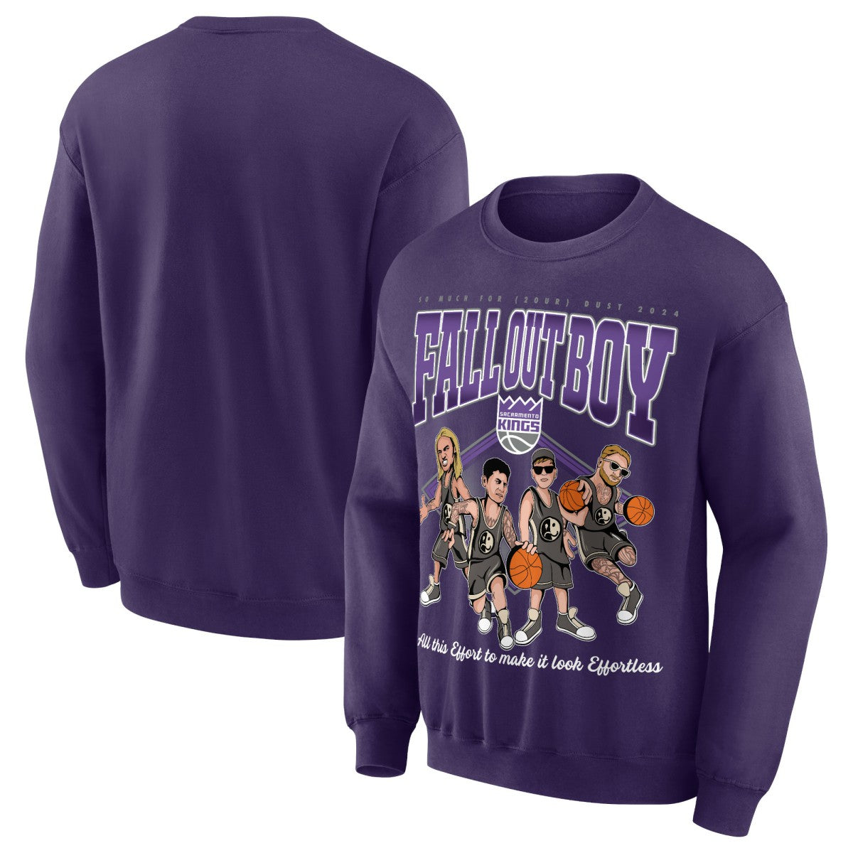 Fall Out Boy x Sacramento Kings Unisex So Much For (2our) Dust Pullover Sweatshirt Purple