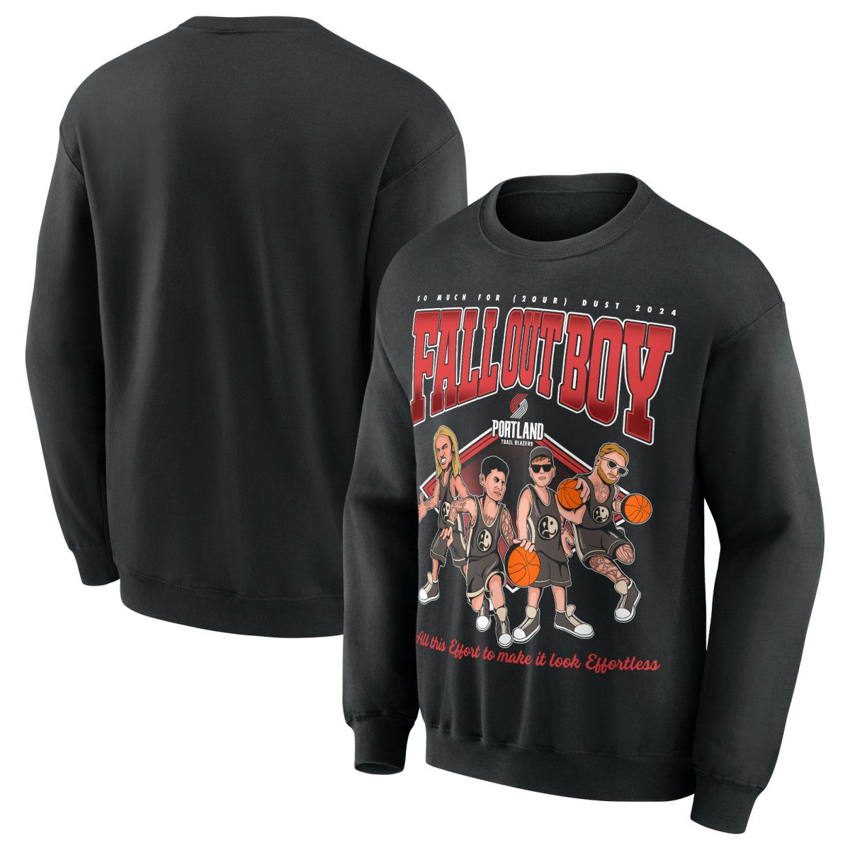 Fall Out Boy x Portland Trail Blazers Unisex So Much For (2our) Dust Pullover Sweatshirt Black
