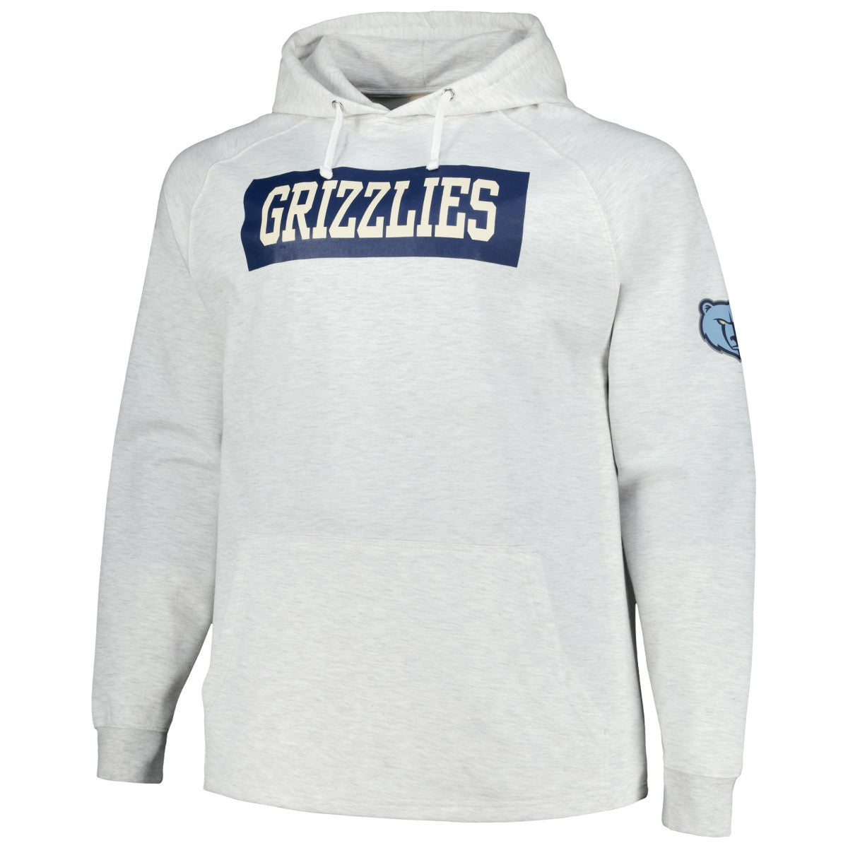 Fanatics Memphis Grizzlies Big & Tall Raglan Tri-Blend Pullover Hoodie Ash