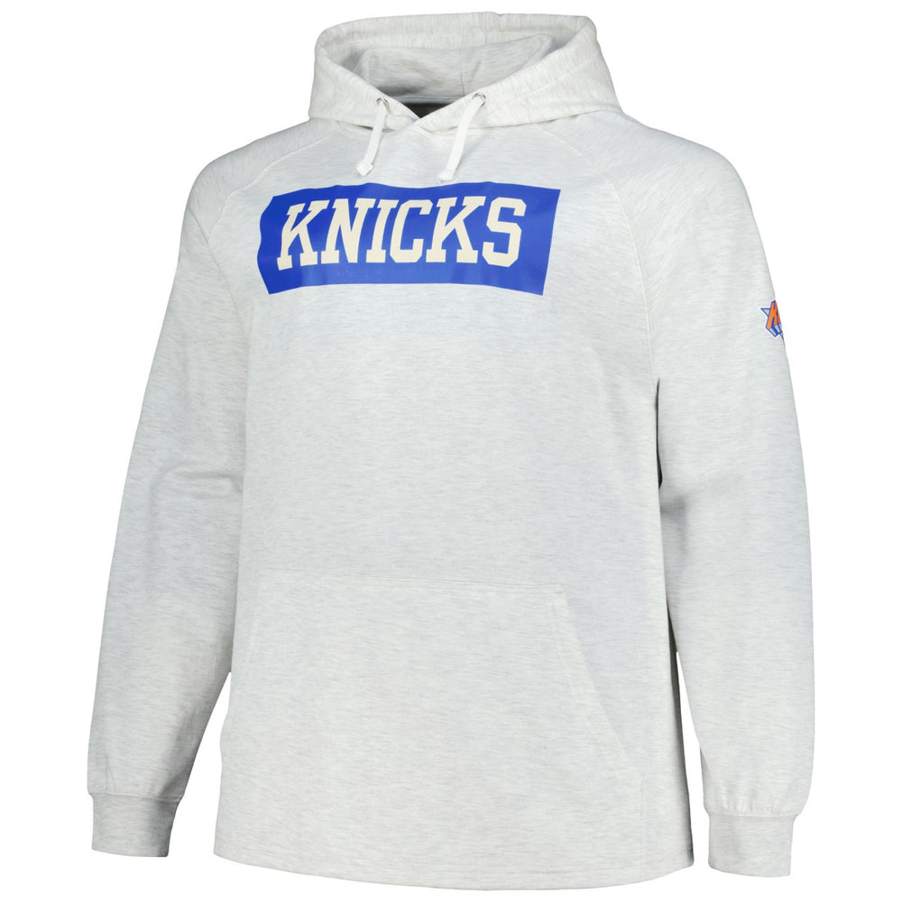 Fanatics New York Knicks Big & Tall Raglan Tri-Blend Pullover Hoodie Ash