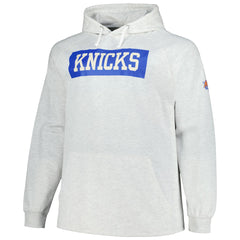 Fanatics New York Knicks Big & Tall Raglan Tri-Blend Pullover Hoodie Ash