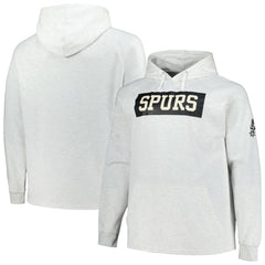 Fanatics San Antonio Spurs Big & Tall Raglan Tri-Blend Pullover Hoodie Ash
