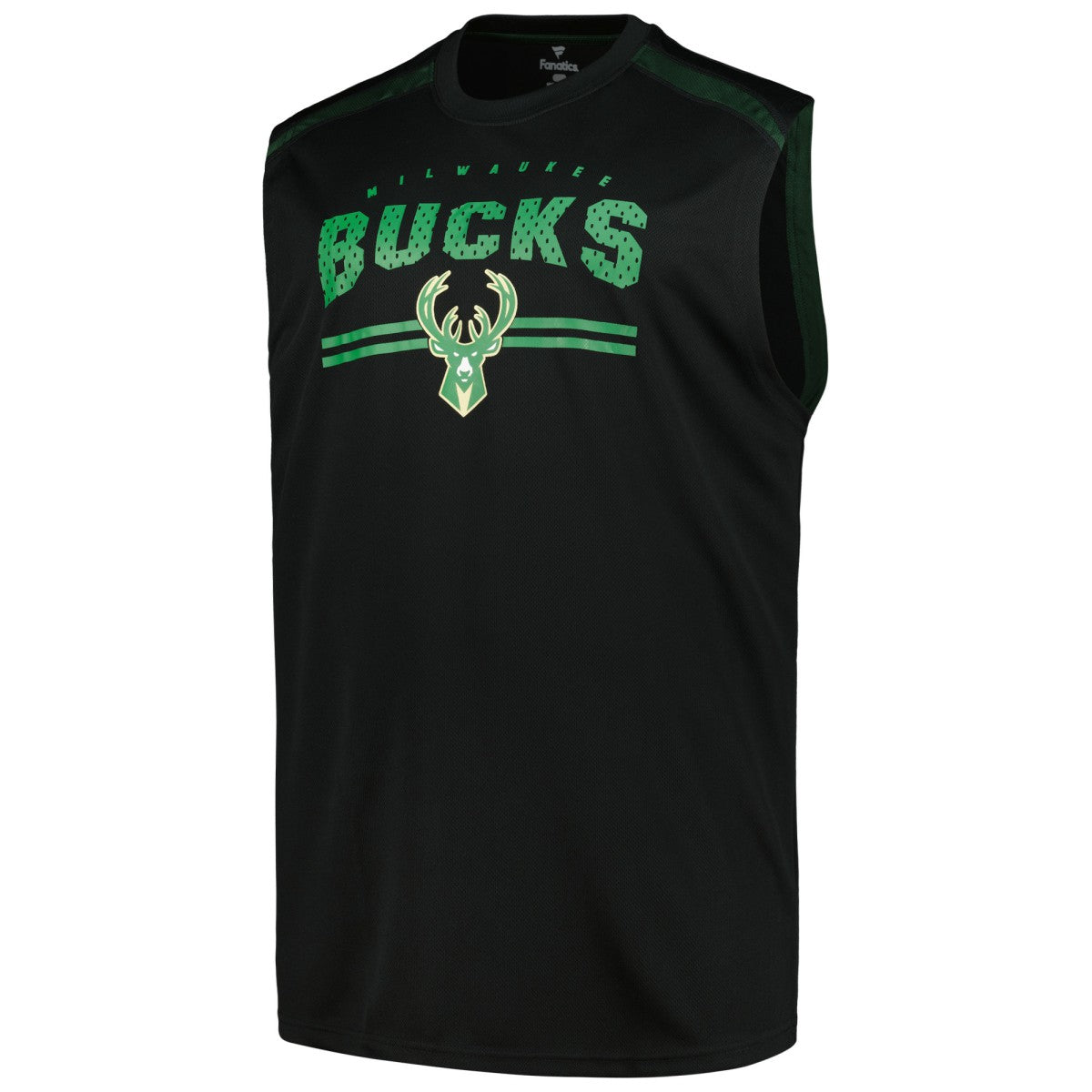Fanatics Milwaukee Bucks Big & Tall Birdseye Muscle Tank Top Black