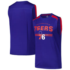 Fanatics Philadelphia 76ers Birdseye Muscle Tank Top Royal