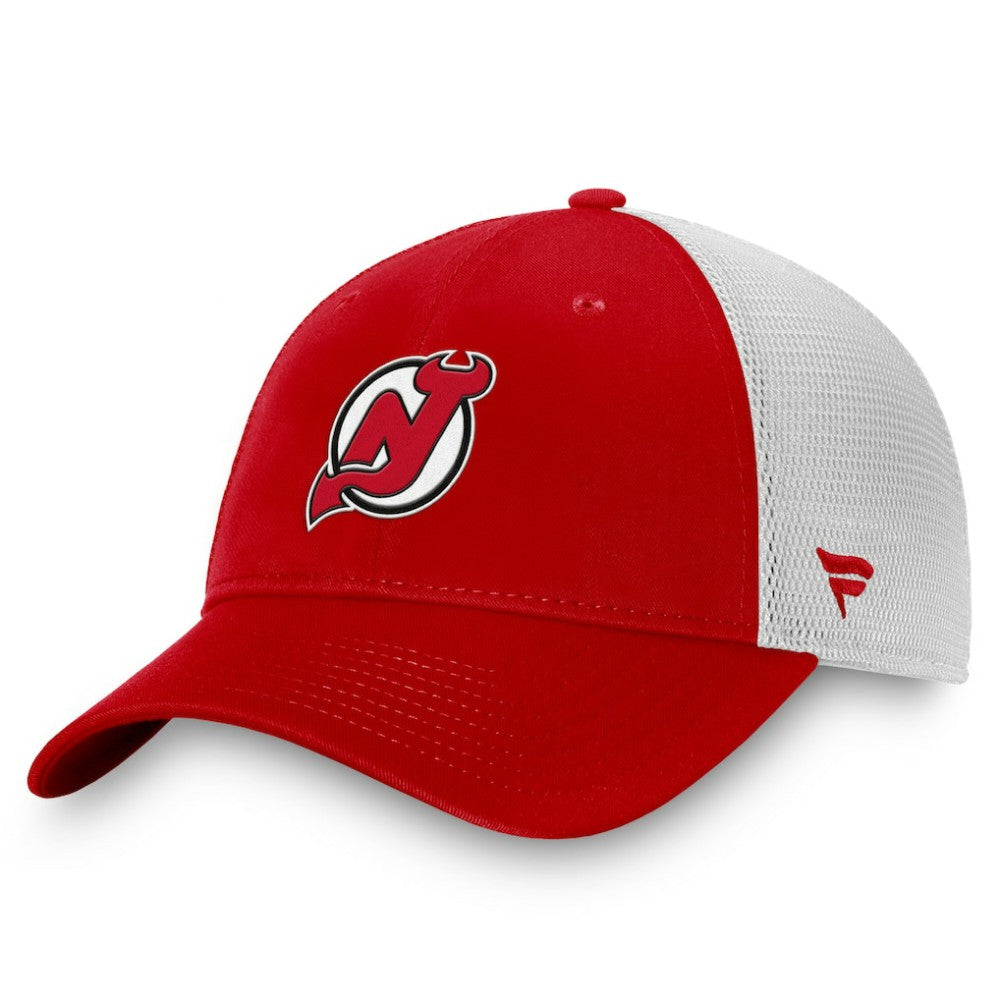 New Jersey Devils Fanatics Core Primary Logo Trucker Adjustable Hat - Red/White | Fanatics discount
