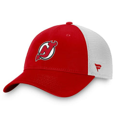 New Jersey Devils Fanatics Core Primary Logo Trucker Adjustable Hat - Red/White | Fanatics discount