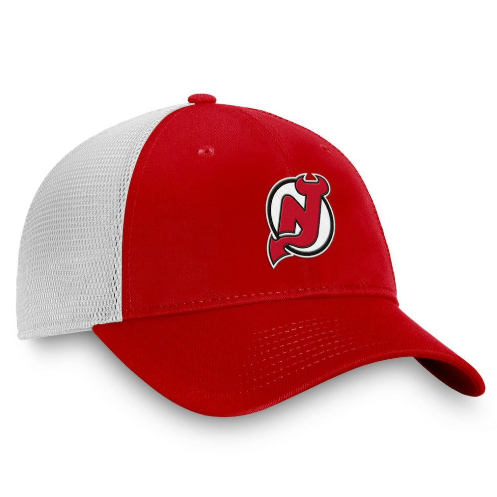 New Jersey Devils Fanatics Core Primary Logo Trucker Adjustable Hat - Red/White | Fanatics discount
