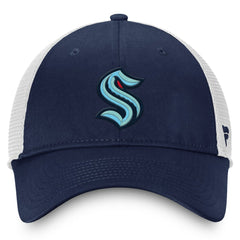 Seattle Kraken Fanatics Core Primary Logo Trucker Adjustable Hat - Deep Sea Blue/White | Fanatics online